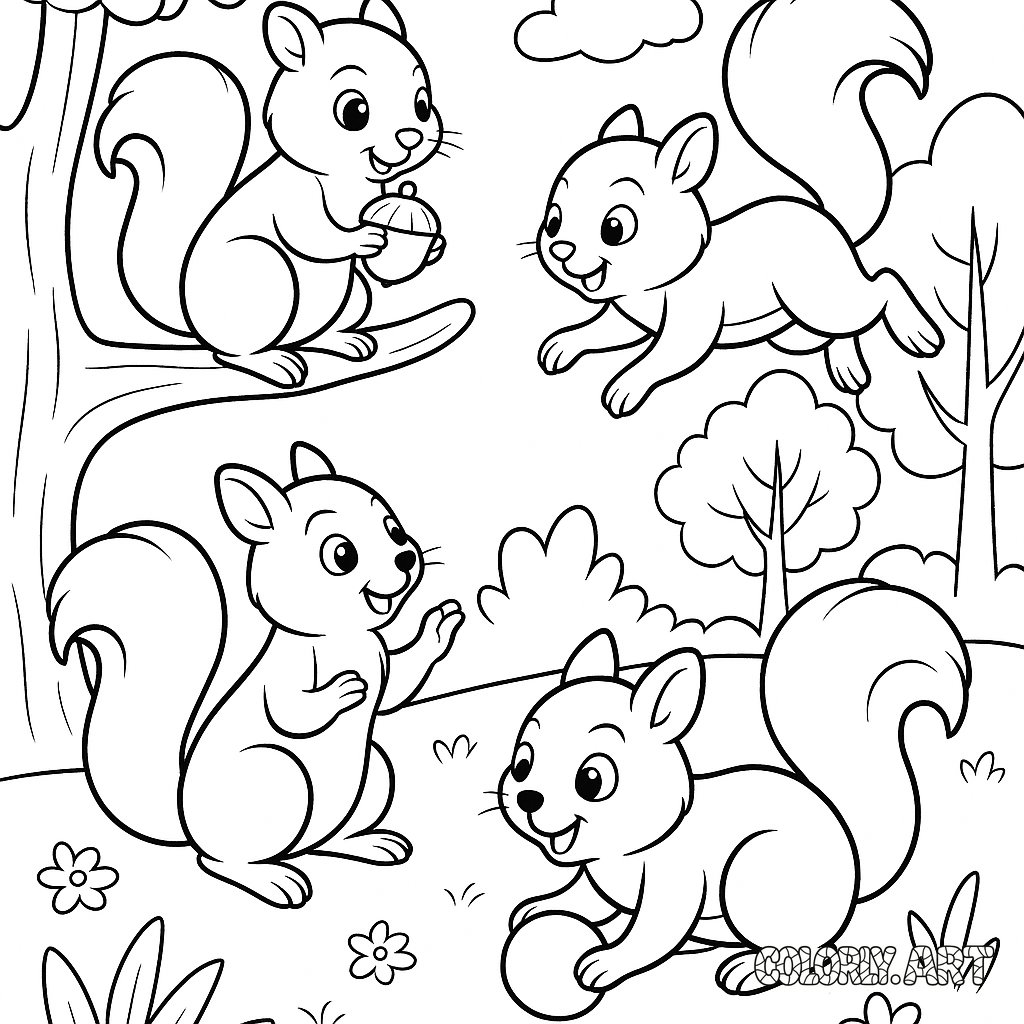 Playful Squirrels